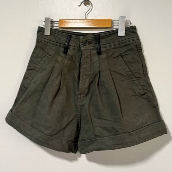 The Kooples Olive Green High-Waisted Shorts – Size 1 (XS/S) - Picture 11 of 16